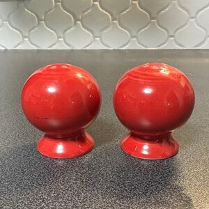 Red Ceramic Sphere Shakers by Fiesta